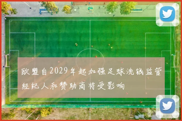 欧盟自2029年起加强足球洗钱监管经纪人和赞助商将受影响